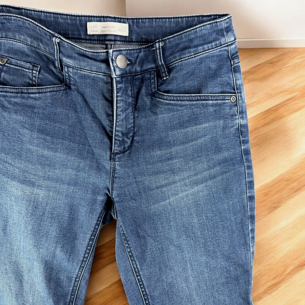 J Jill Jeans Women 2 Smooth Fit Barely Boot Cut Stretch Dark‎ Wash Denim